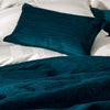 Textured Velvet Bedspreads & Cushion Bundle - cotton, close-up detail 1 | Soak and Sleep