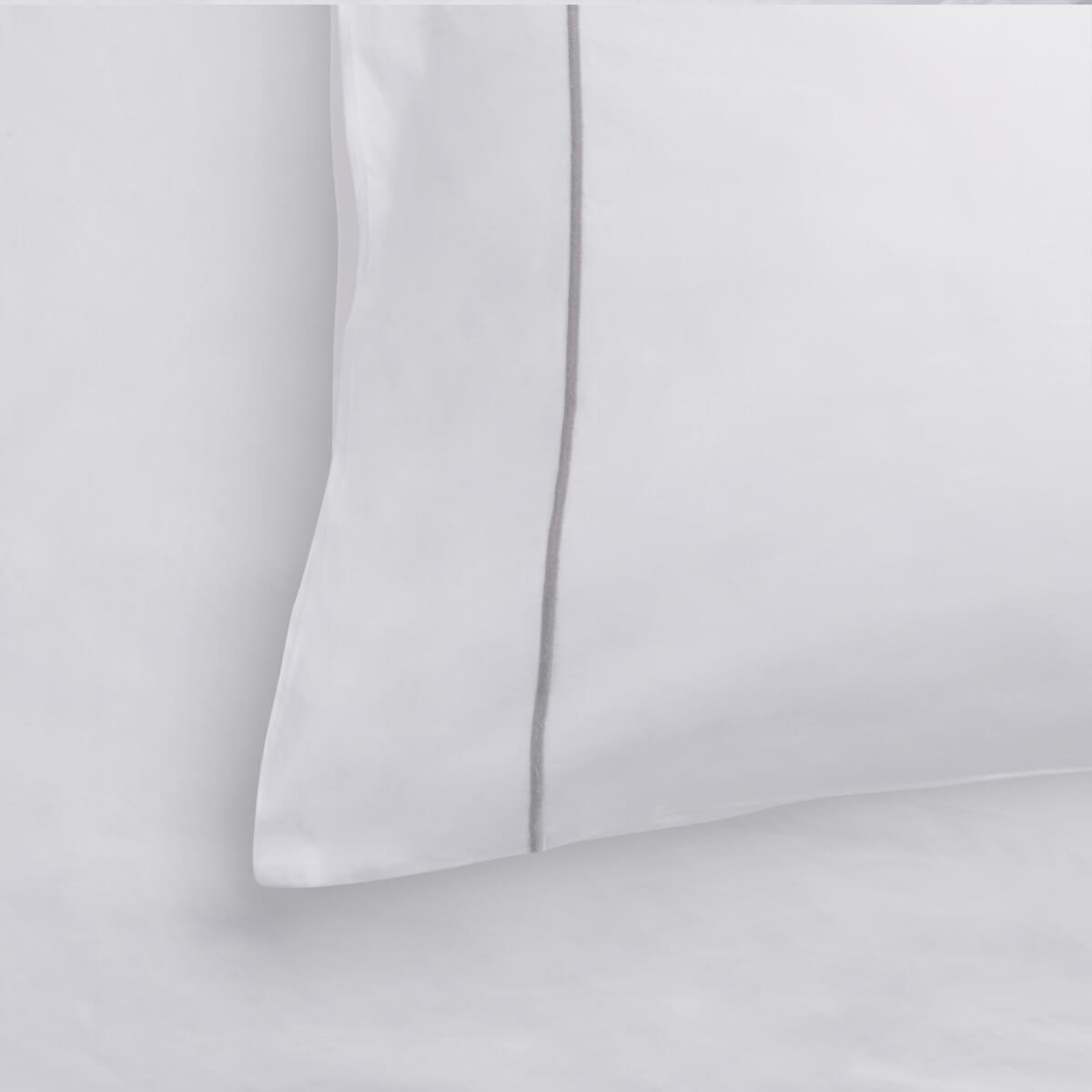 White / Grey 600TC Egyptian Cotton Bedding And Sheets