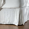 White French Linen Bed Valance styled in a bedroom | Soak and Sleep