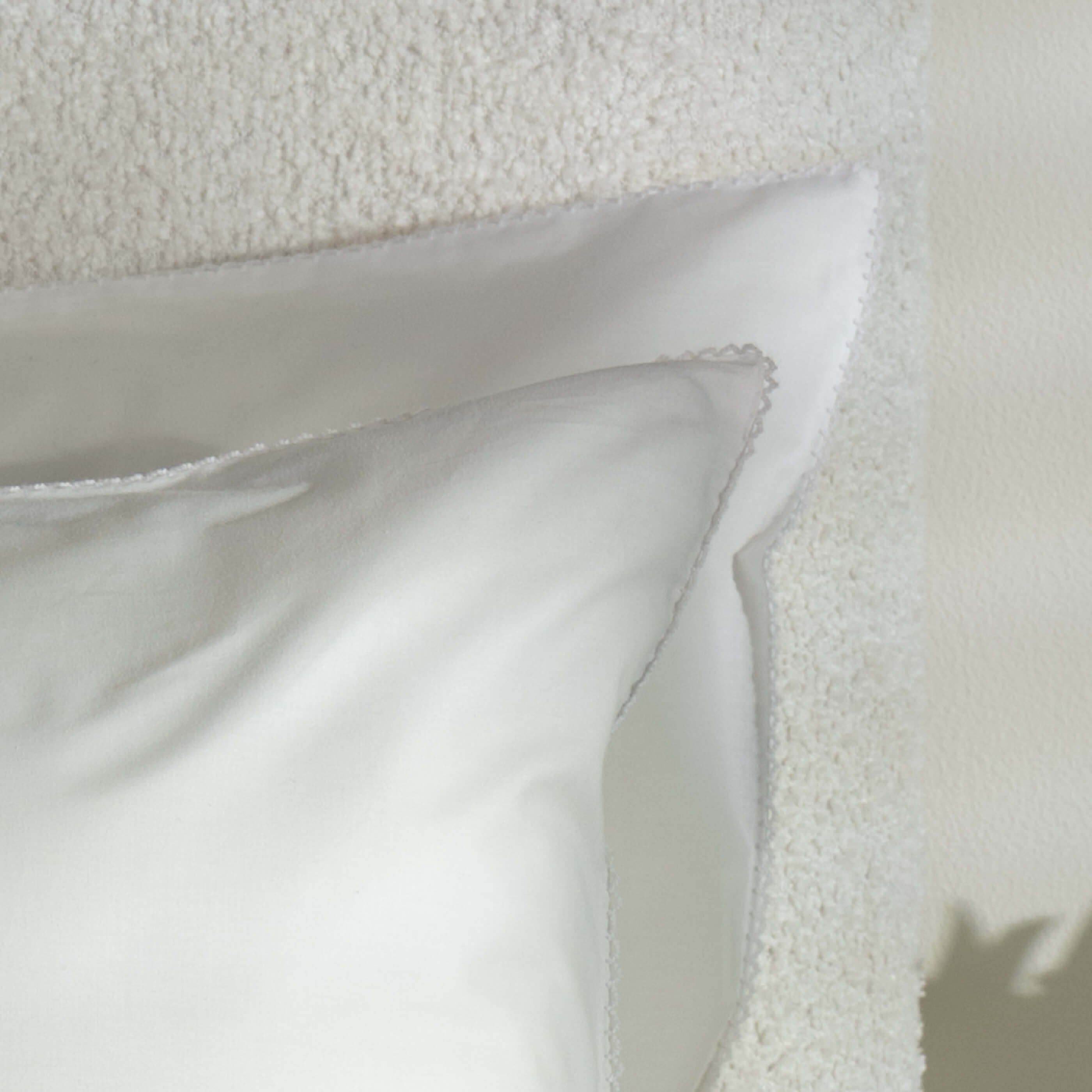White Scallop Edge Pillowcase - oos/disco