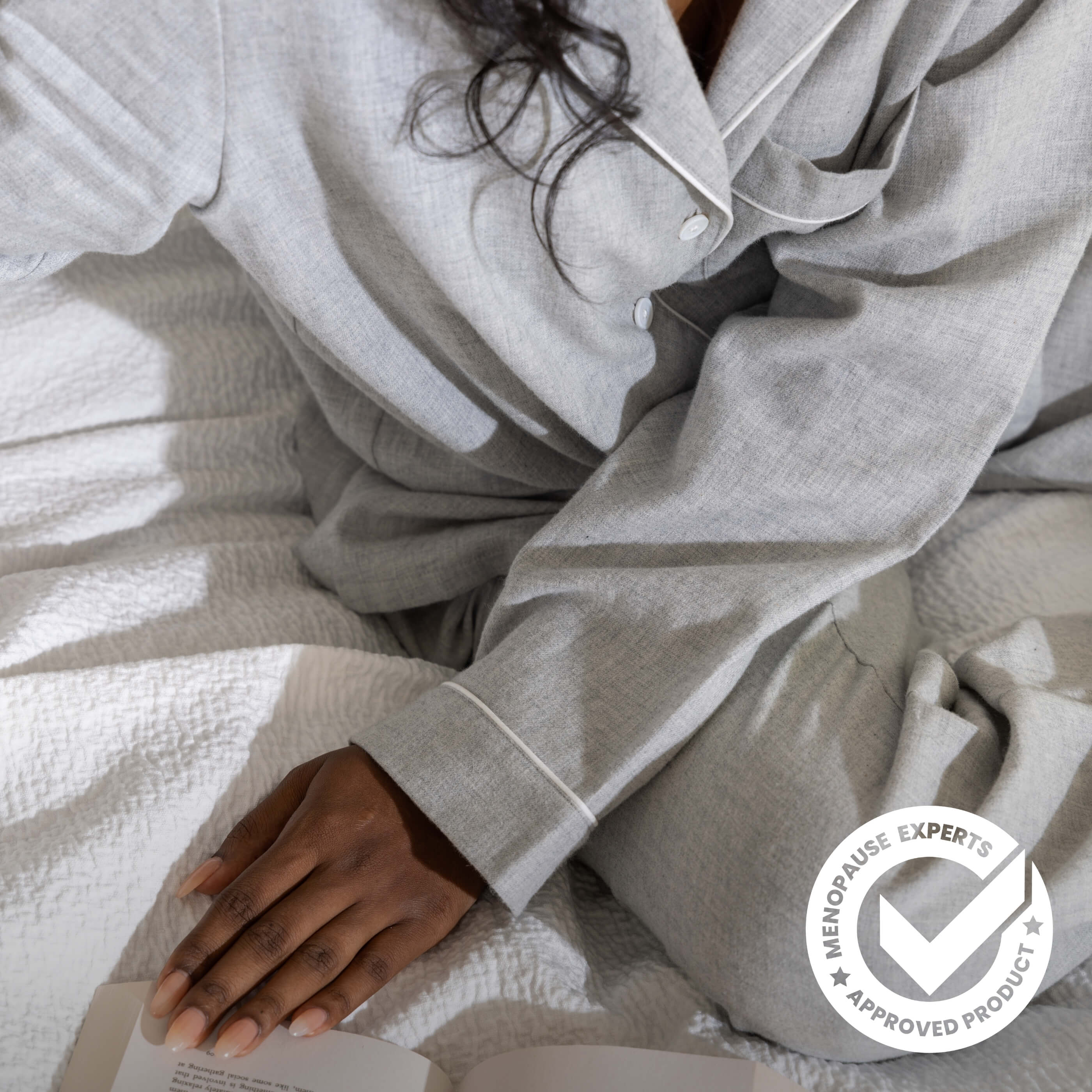 Grey Marl Brushed Cotton Pyjama Set Soak Sleep