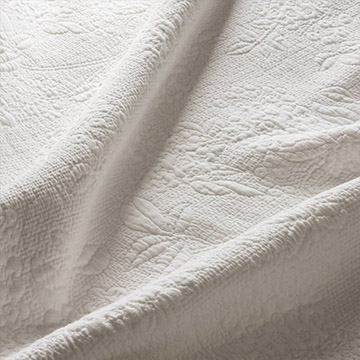 White Floral Matelasse Cotton Single/Double Bedspread