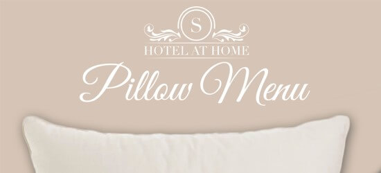 Hotel pillow menu