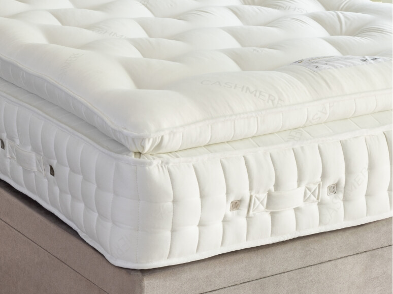 The corner of a Pillow Top Mattress