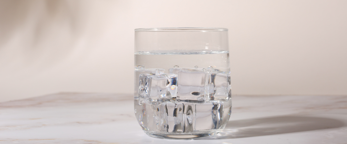 Glass of iced water